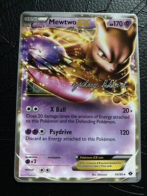 2012 World Championships RARE Mewtwo EX 54/99 signed by Zachary
