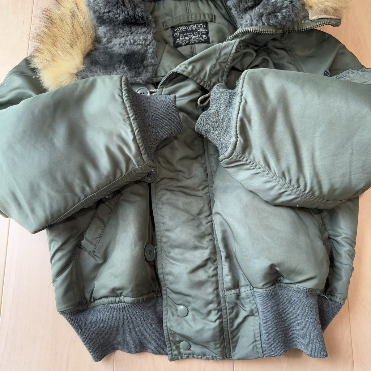Vintage Alpha Industries N2B Jacket M Full Zip 1964 Military