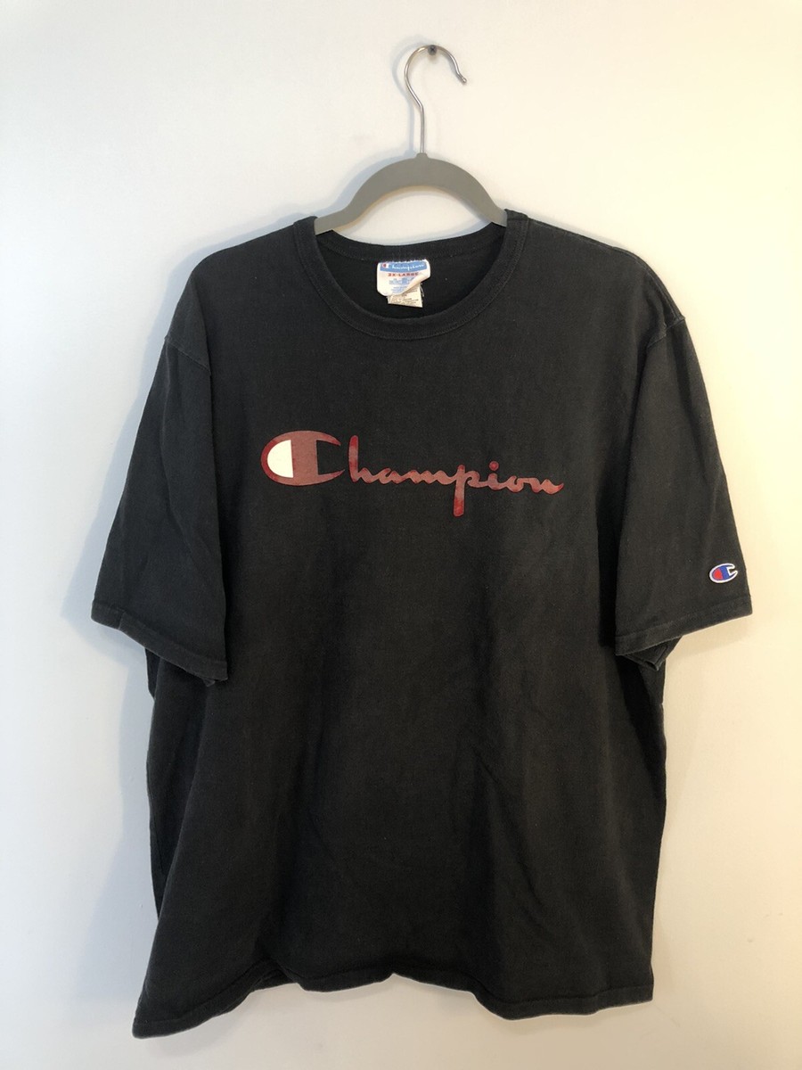 Vintage Champion Reverse Weave Blue Bar Tag 70s Suede Distressed T