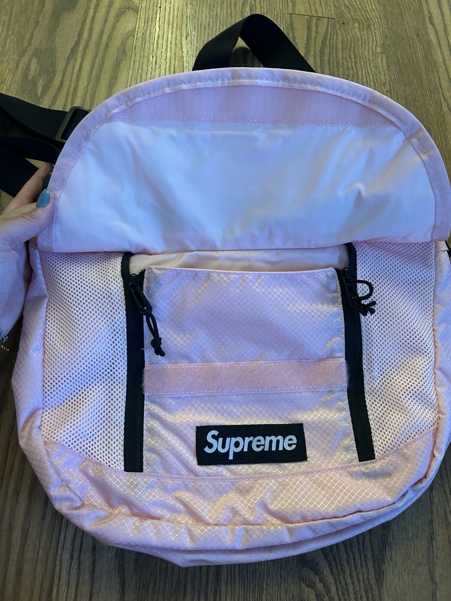 SS22 Supreme small messenger bag Pink Water Resistant Black Box