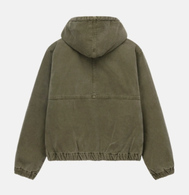 STUSSY WORK JACKET INSULATED CANVAS OLIVE DRAB Size L | eBay