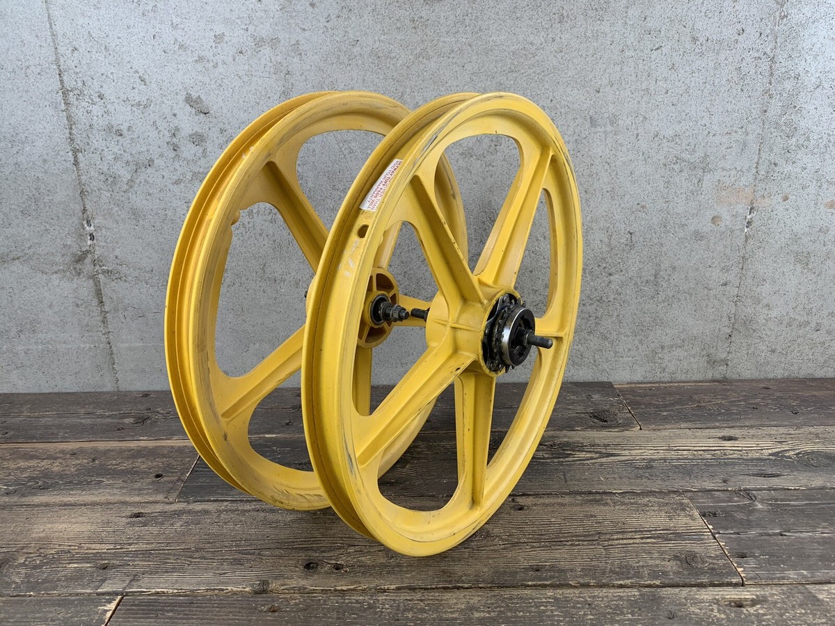 Skyway Tuff Wheel ii 2 Yellow Vintage Old School Bmx Mags 20” | eBay