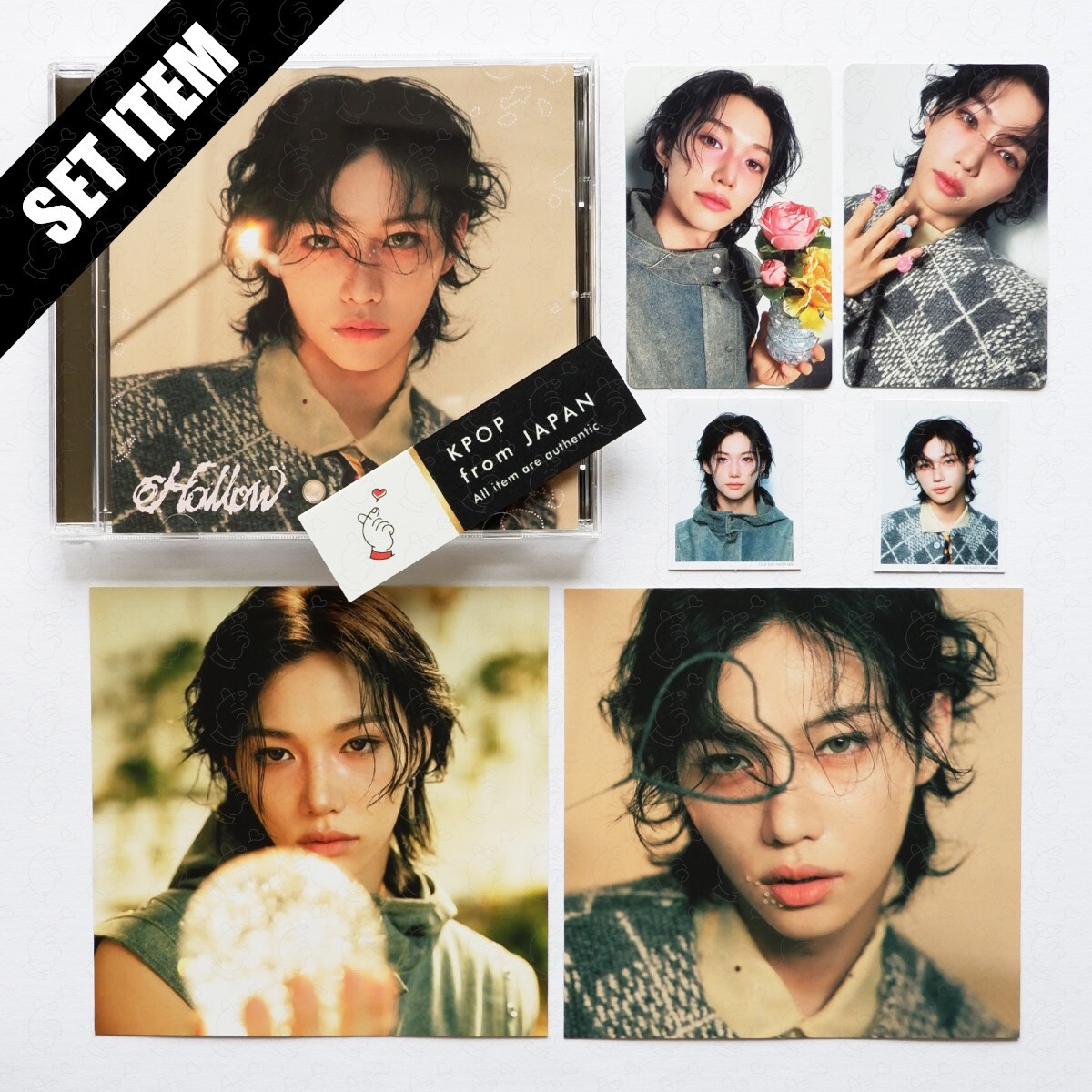 STRAY KIDS Hollow JAPAN SOLO ver. COMPLETE SET OPENED CD + 6CARDS