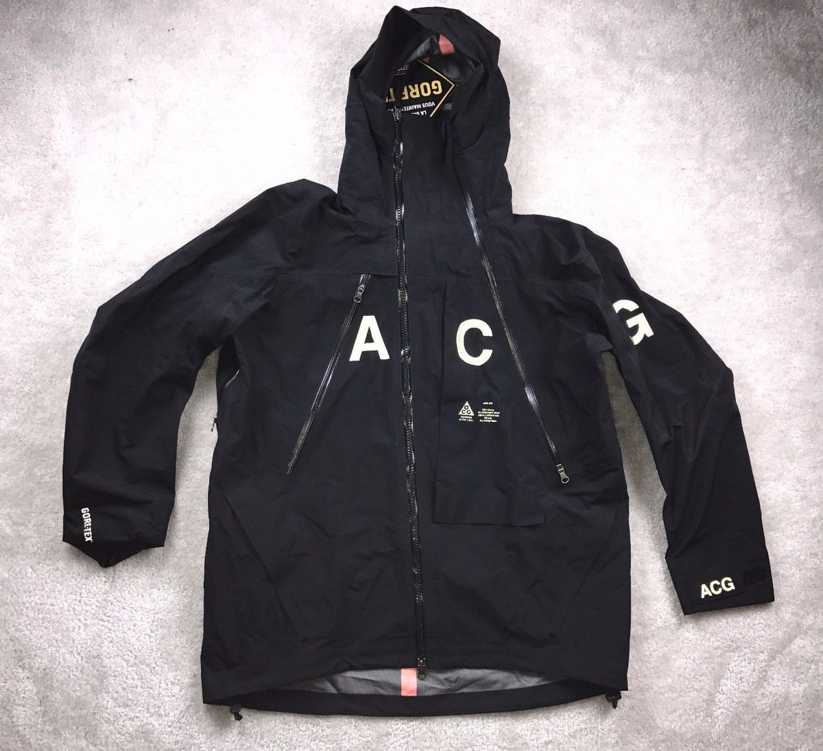 Nike NikeLab ACG Alpine Jacket Black Grey Gore-Tex Jacket 851976
