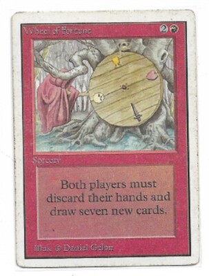 MTG magic cards 1x Wheel of Fortune Unlimited Heavy Play, English