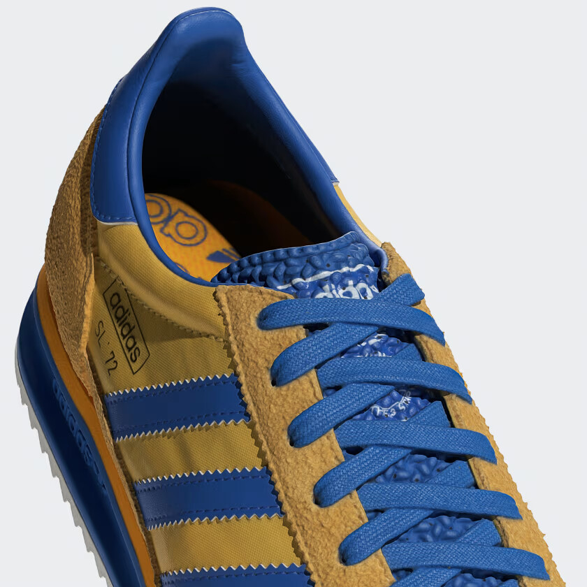 9 Mens adidas SL 72 RS IE6526 SHOES Utility Yellow / Bright Royal