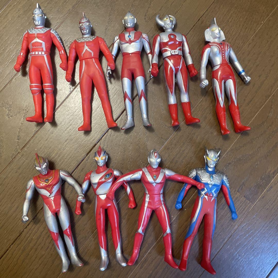 Ultraman Soft Vinyl Sofubi Set Figure Set Of 9 Japan Free Shipping