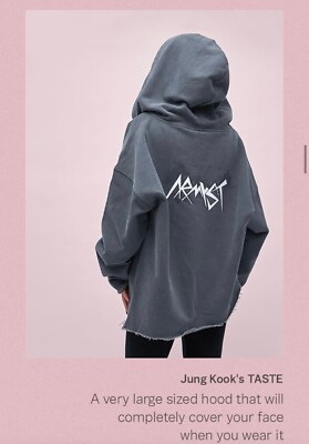 BTS JUNGKOOK ARMYST ZIP-UP Hoody Artist Made Hoodie Pink Yellow