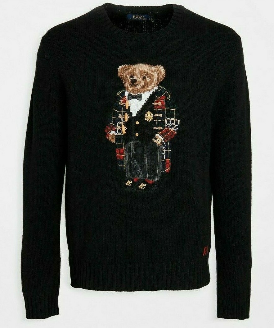 Ralph Lauren Mens Duffel Coat Tuxedo Polo Bear Wool Cashmere