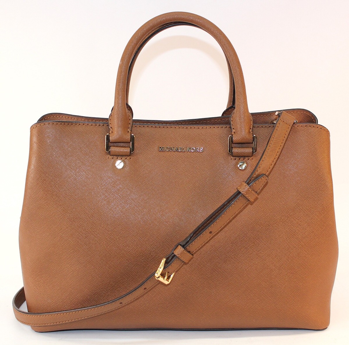 Michael Kors Savannah Large Saffiano Leather Satchel • 30S6GS7S3L