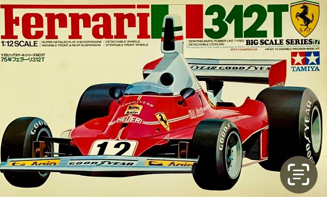 Tamiya 1/12 Ferrari 312T Big Scale Series F1 Vintage Plastic model