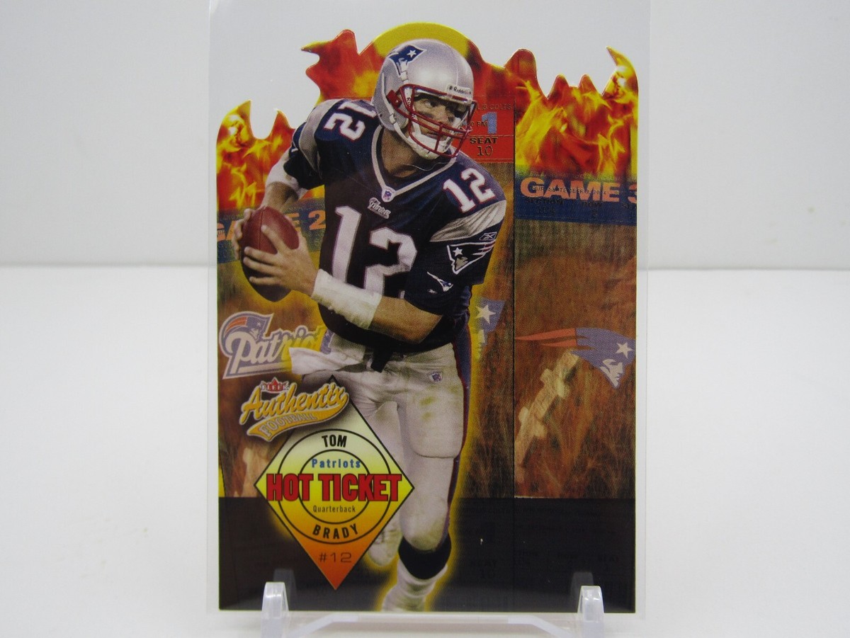 TOM BRADY 2004 FLEER AUTHENTIX HOT TICKET DIE-CUT INSERT- PATRIOTS