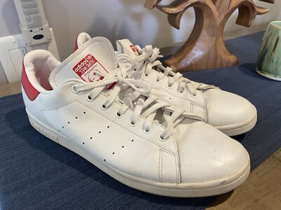 Size 12.5 - adidas Stan Smith White Red | eBay