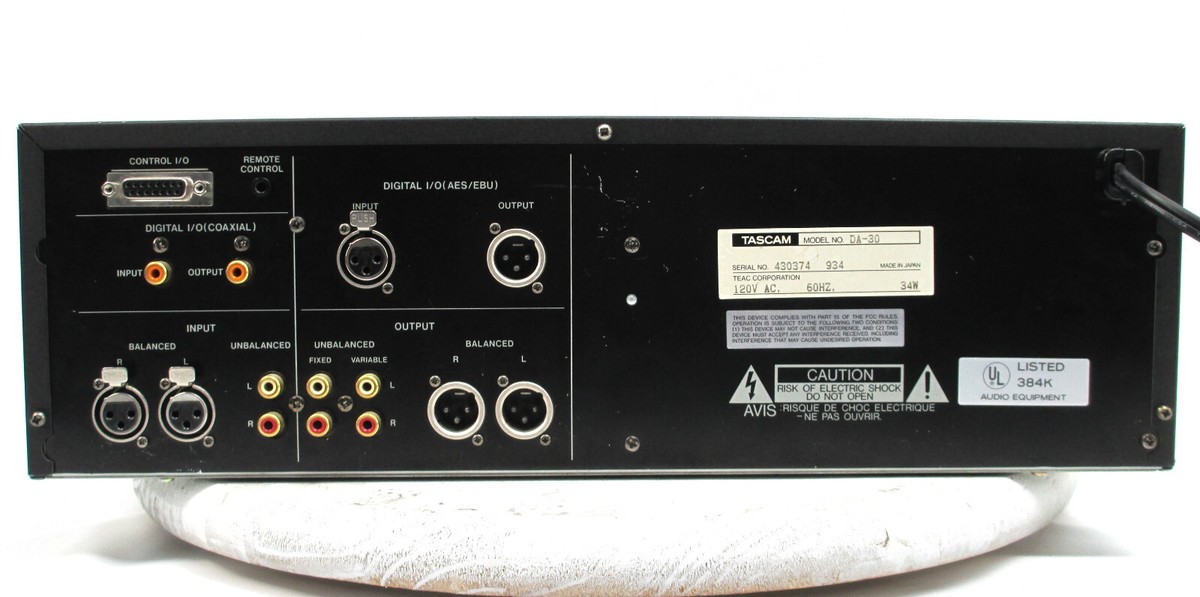 Tascam DA-30 Professional Digital Audio Tape Deck DAT Recorder | eBay