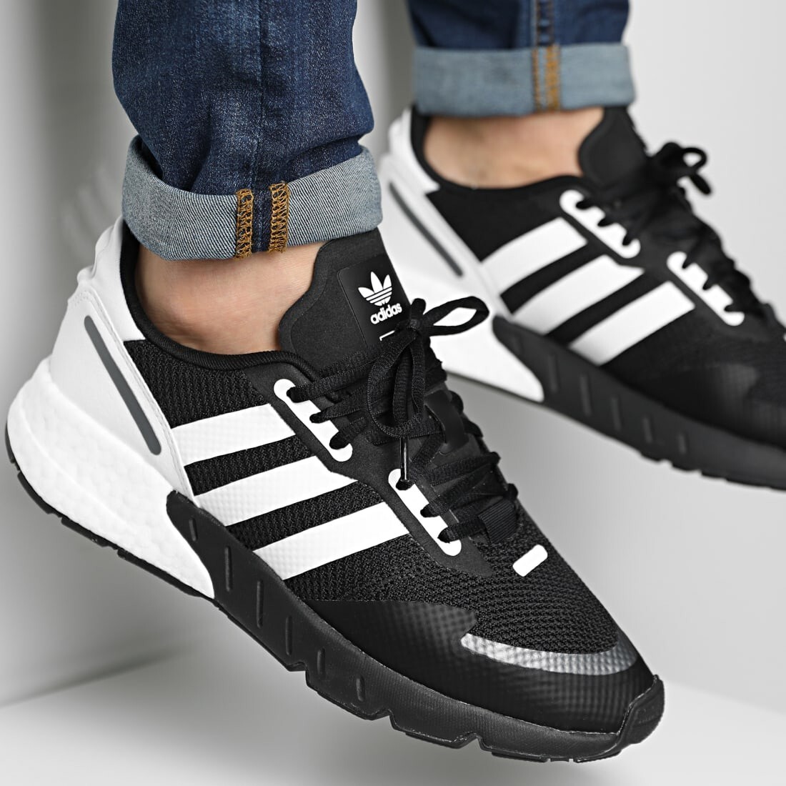 Adidas Originals ZX 1K Men's Athletic Shoe Black Running Sneaker