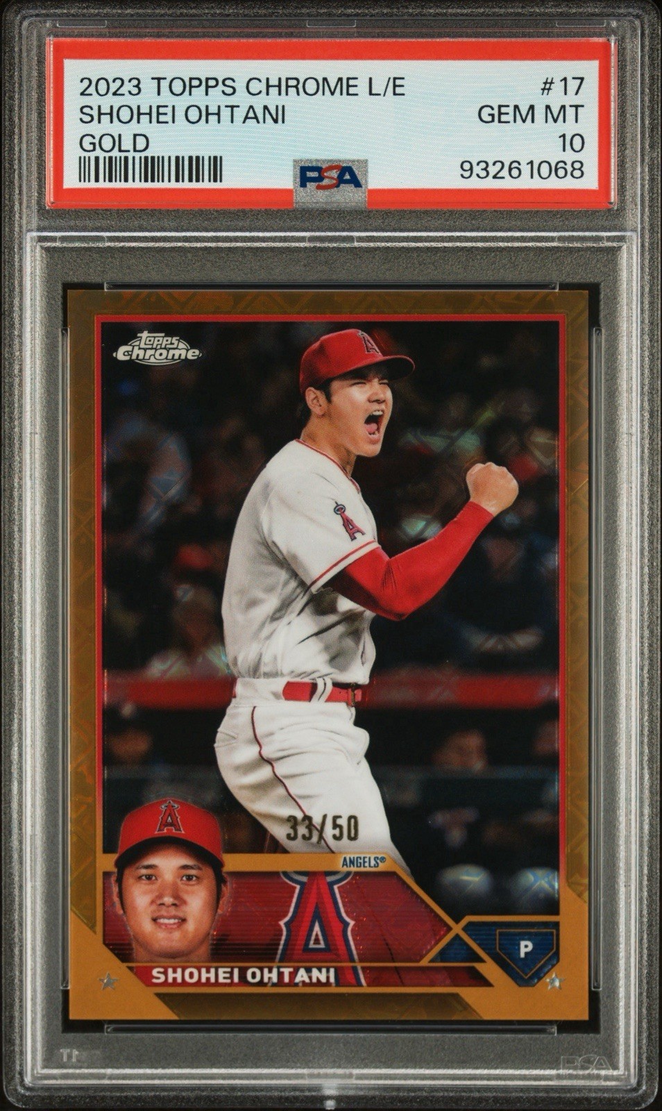 Shohei Ohtani 2023 Topps Chrome #17 Gold Refractor /50 Price Guide