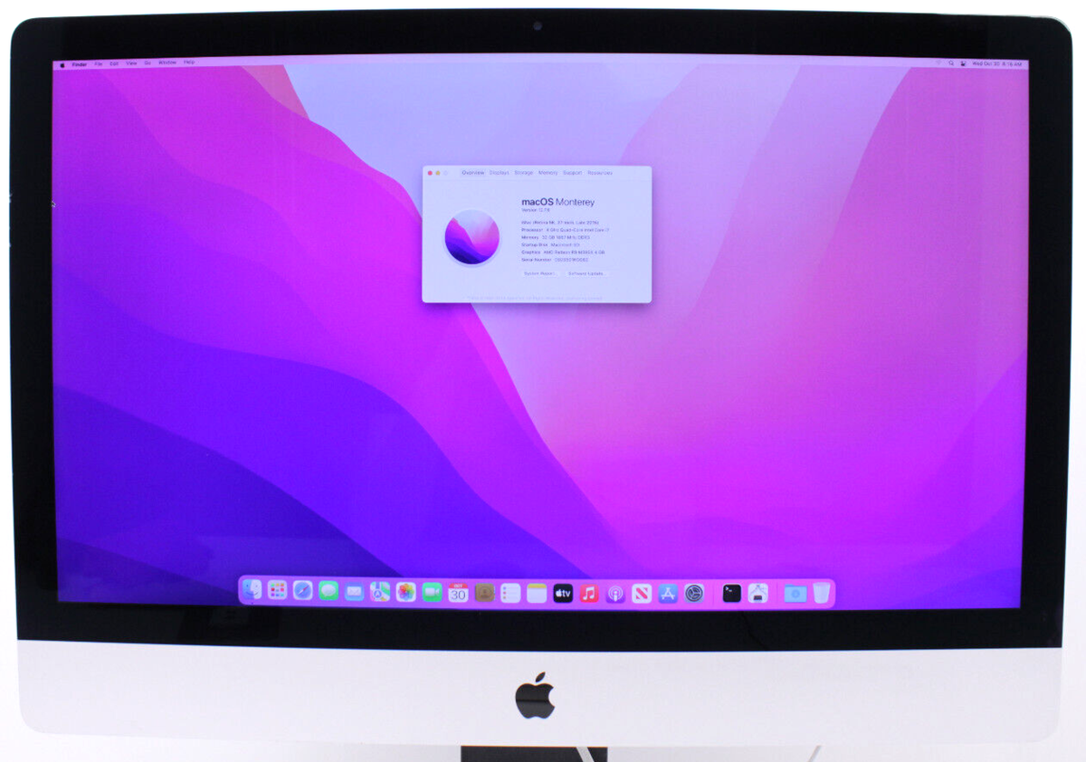 Apple iMac 17,1 Intel Core i7-6700K @4.0GHz 32GB RAM 2TB HDD A1419