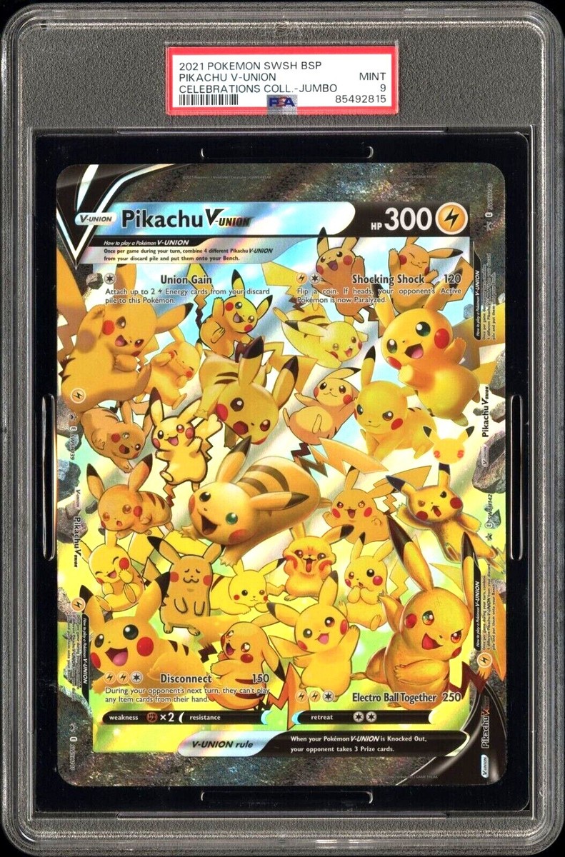 PSA 9 MINT JUMBO 2021 POKEMON SWSH BLACK STAR PROMO PIKACHU V