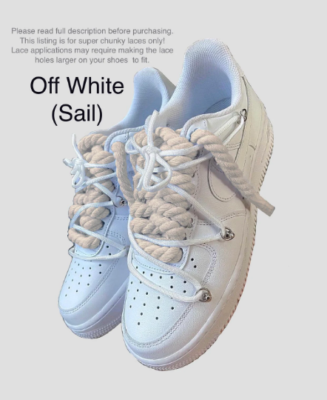 Super Chunky Thick Braided Rope AF1 Shoelaces for Air Force 1
