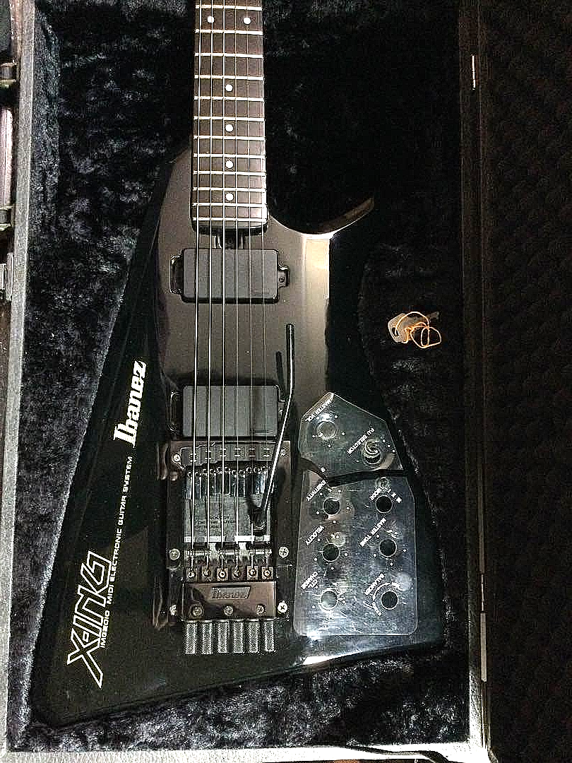 Ibanez X-ING IMG2010 Headless Black Vintage Midi Guitar Set 1985