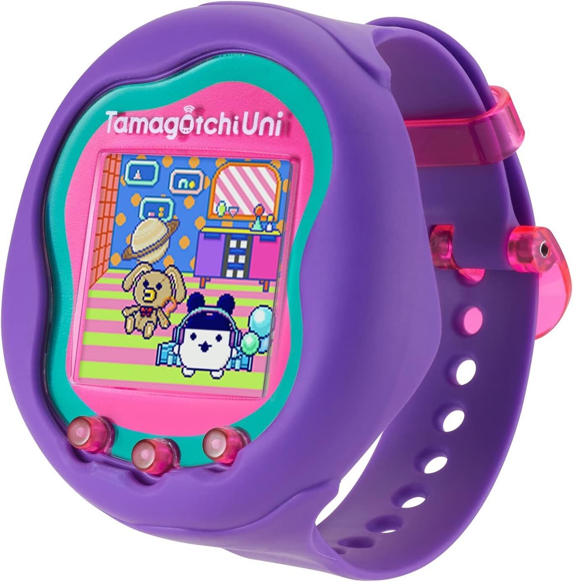 BANDAI Tamagotchi Uni Purple Virtual Pet Communication Ages 6 and