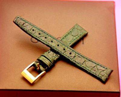 New Gucci 12 MM Green Alligator Pattern on Genuine Leather Watch