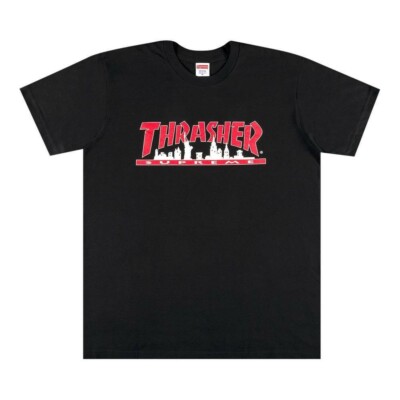 Authentic Supreme Thrasher Skyline Tee Black-M | eBay
