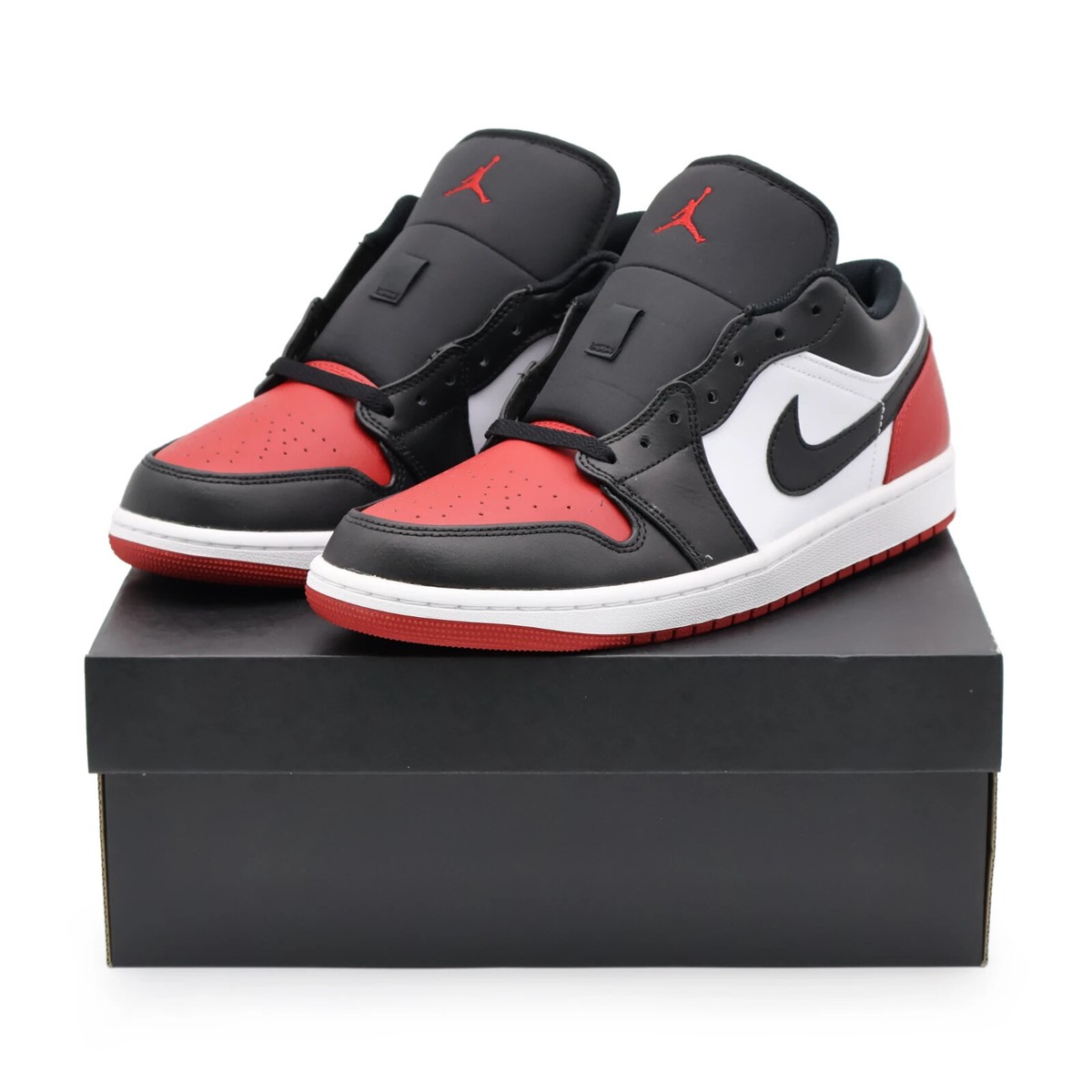 553558-161 Nike Air Jordan 1 Low Bred Toe (Men's) | eBay