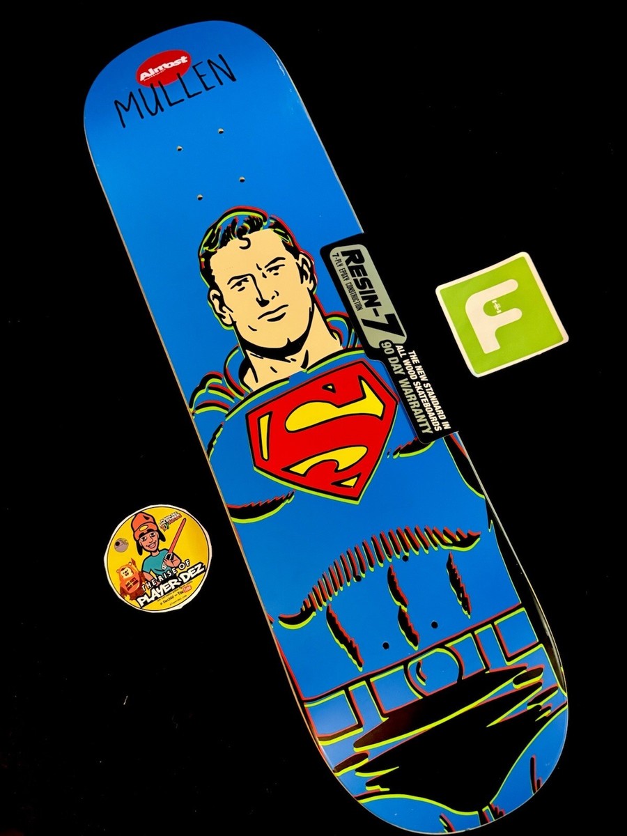 SUPER RARE Rodney Mullen Superman Almost DC Comics Skateboard Deck