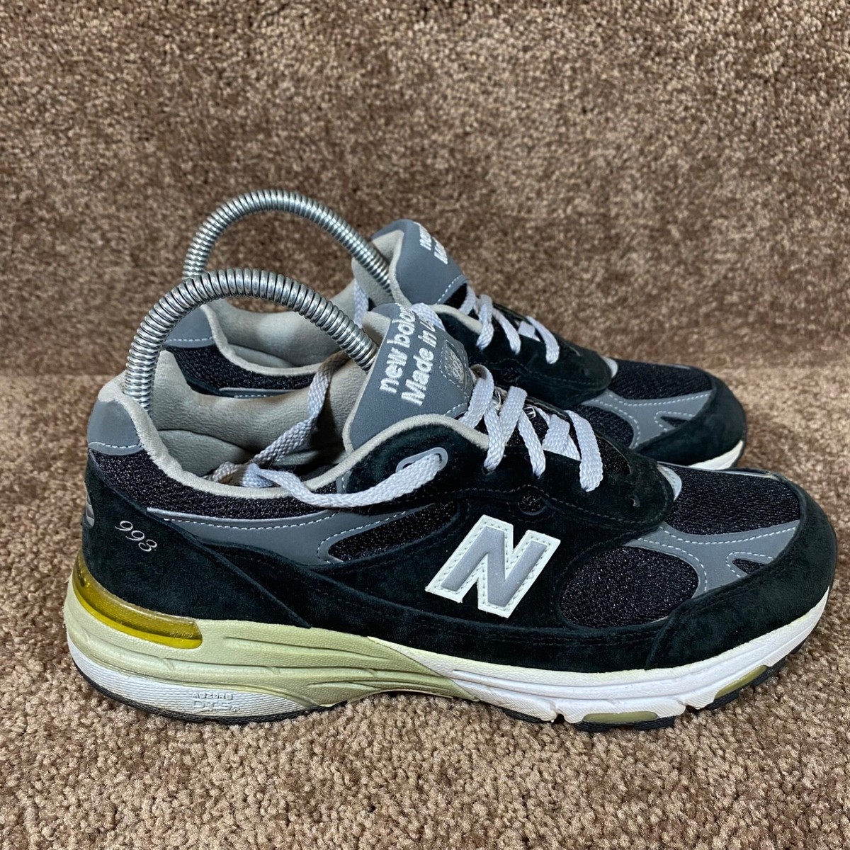 New Balance 993 Womens Size 8 2A Shoes Sneakers Black Grey Made In