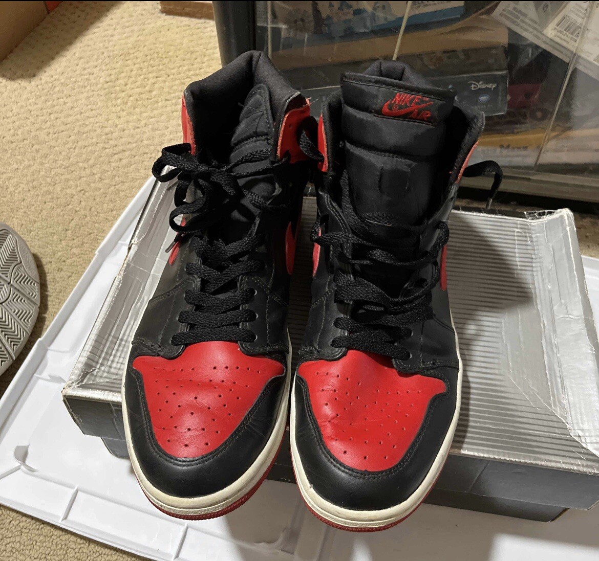 Nike Air Jordan 1 Retro High Og Bred (2001) Black Varsity Red