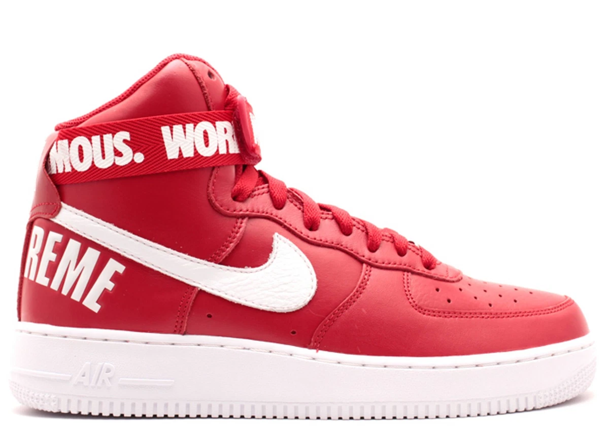 Nike Supreme x Air Force 1 SP High Red for Sale | Authenticity