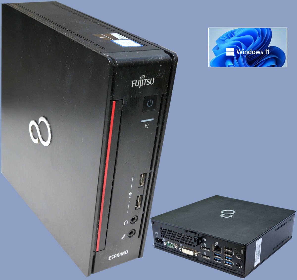 Fujitsu i3-7 Q957 Mini Computer 3400 MHZ 8GB DDR4 128GB SSD Usb-C