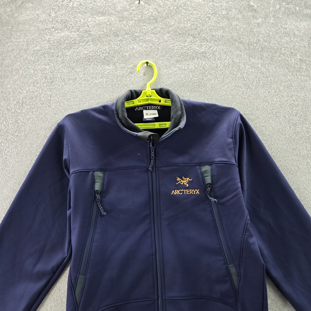 Arc'teryx Men Jacket S Blue Gamma SV Polartec Logo Gold Embroidery