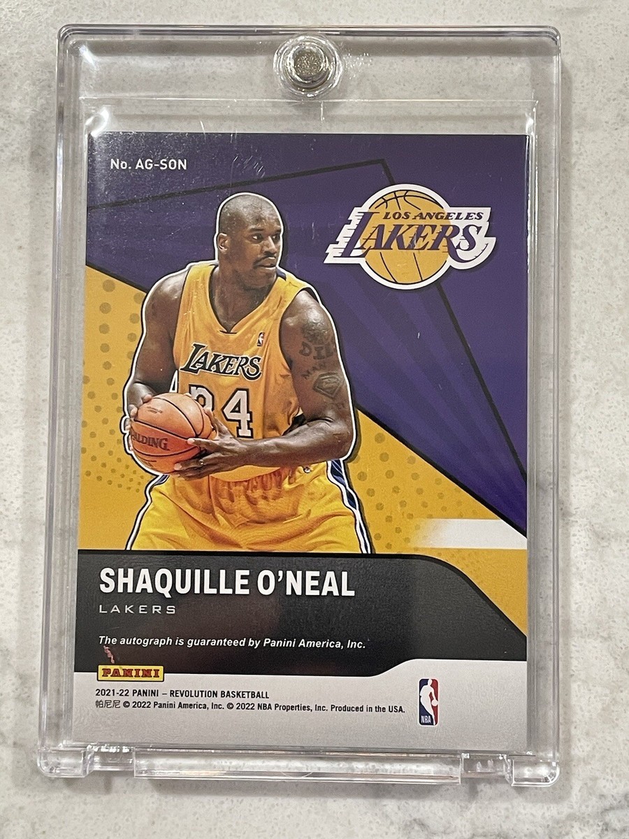 2021-22 Panini Revolution Shaquille O'Neil AUTO On Card Lakers