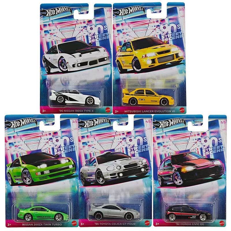 Hot Wheels 90s STREET SCENE Complete Set #1-5 Exclusive Imports