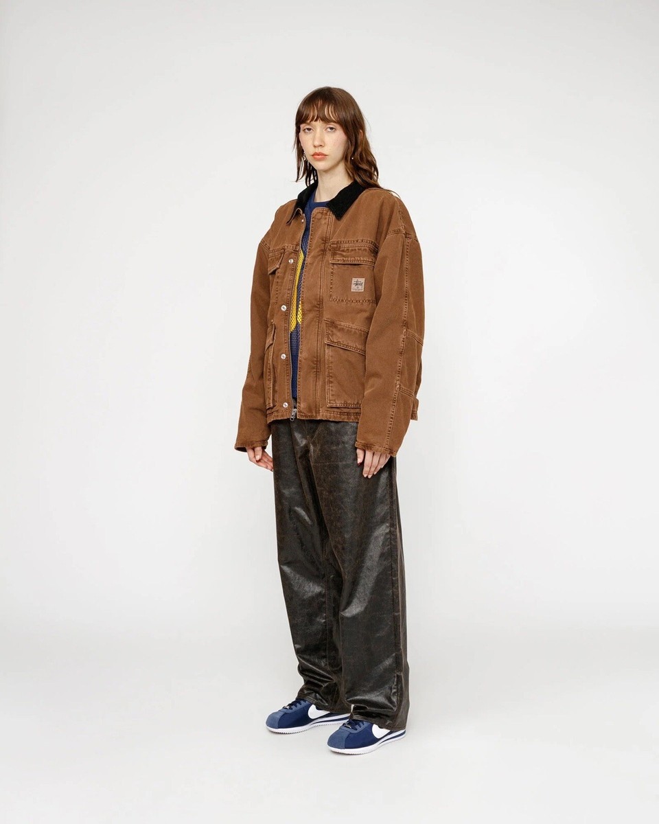 STUSSY WASHED CANVAS SHOP JACKET BRONZE SİZE L K | eBay