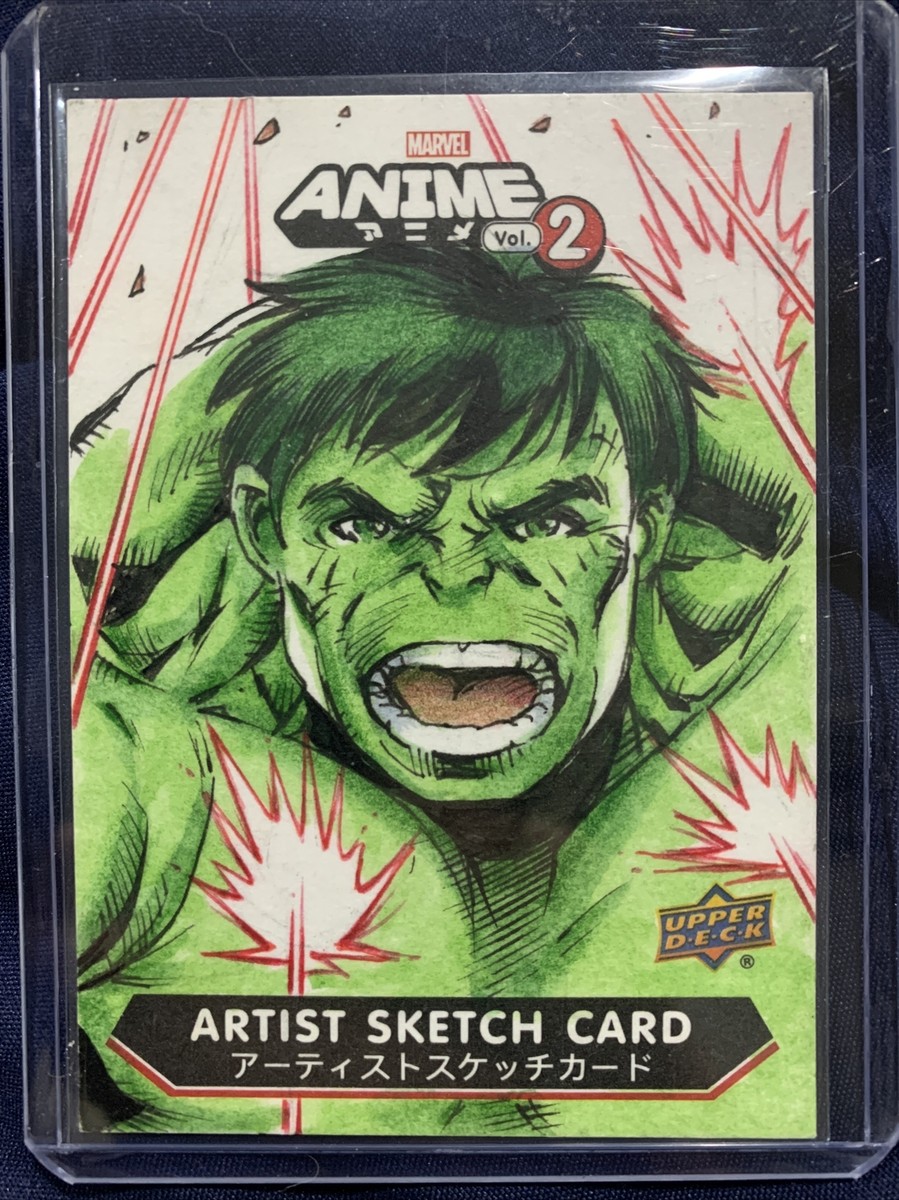 INCREDIBLE HULK SKETCH CARD BY EDDE WAGNER 2023 MARVEL ANIME VOL.2