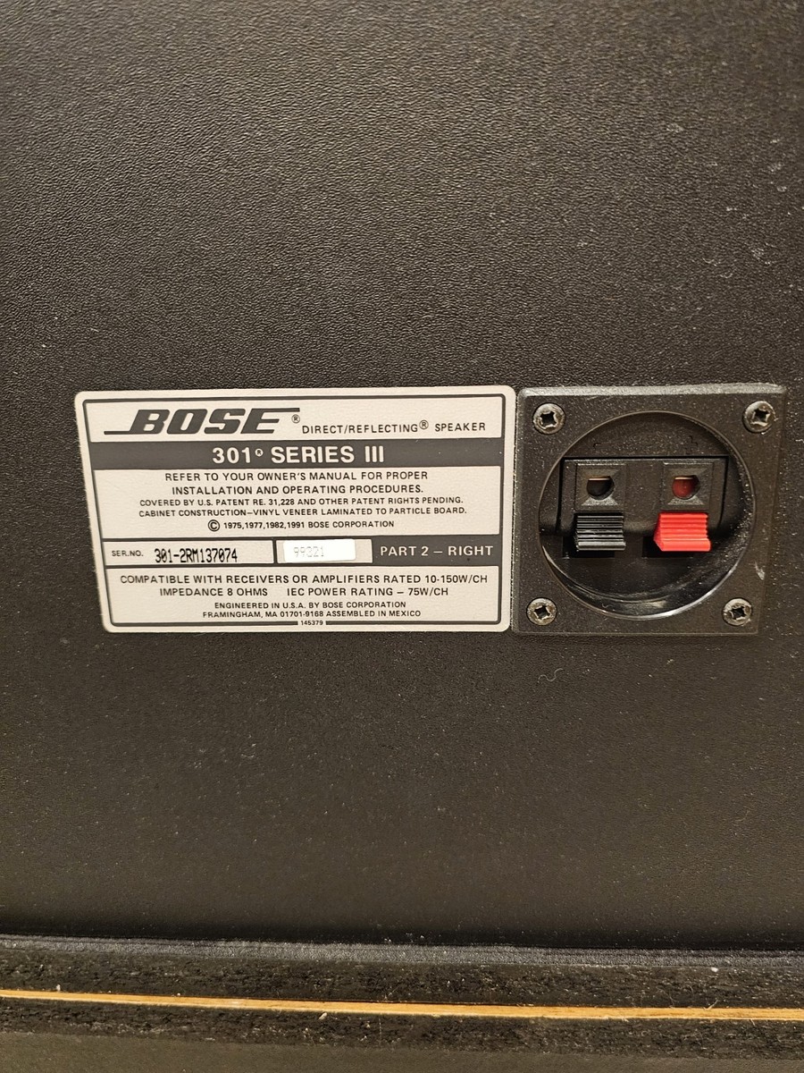 Bose 301 Series III Pair Speakers MCM Walnut Veneer Direct