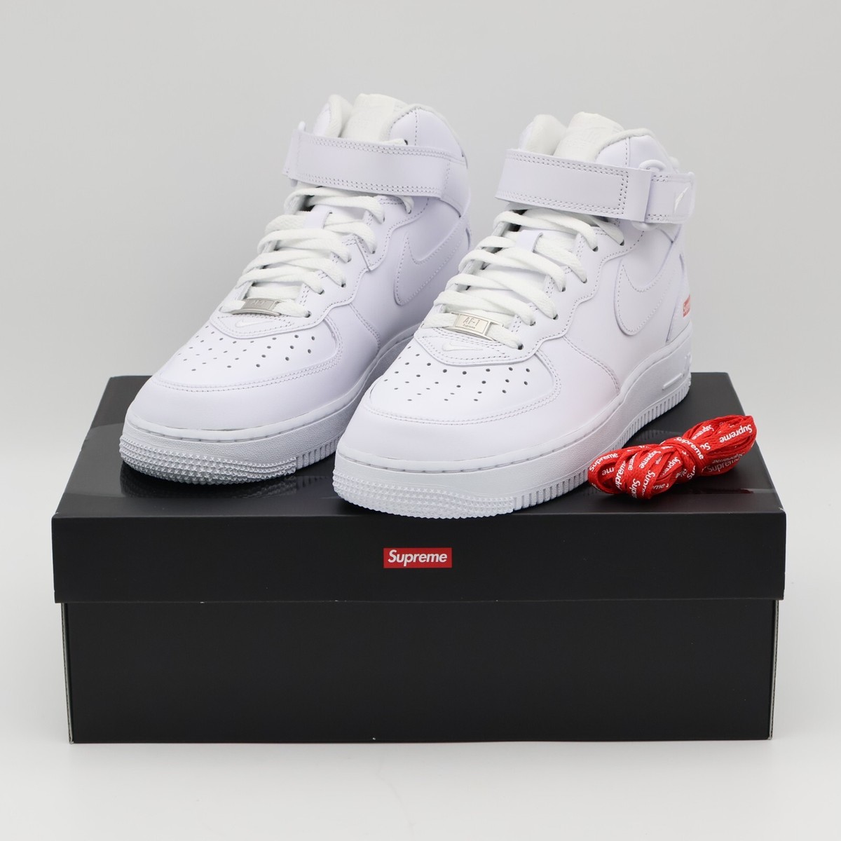 FZ8784-100 Supreme Nike Air Force 1 Mid White FW24 (Men's) | eBay