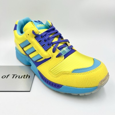atmos × adidas Originals ZX8000 Ura Yellow Blue JQ2580 Men's Size