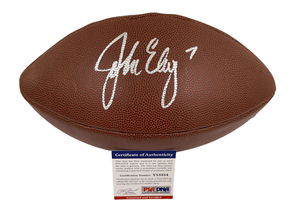 JOHN ELWAY SIGNED NFL FOOTBALL DENVER BRONCOS AUTOGRAPH PSA/DNA