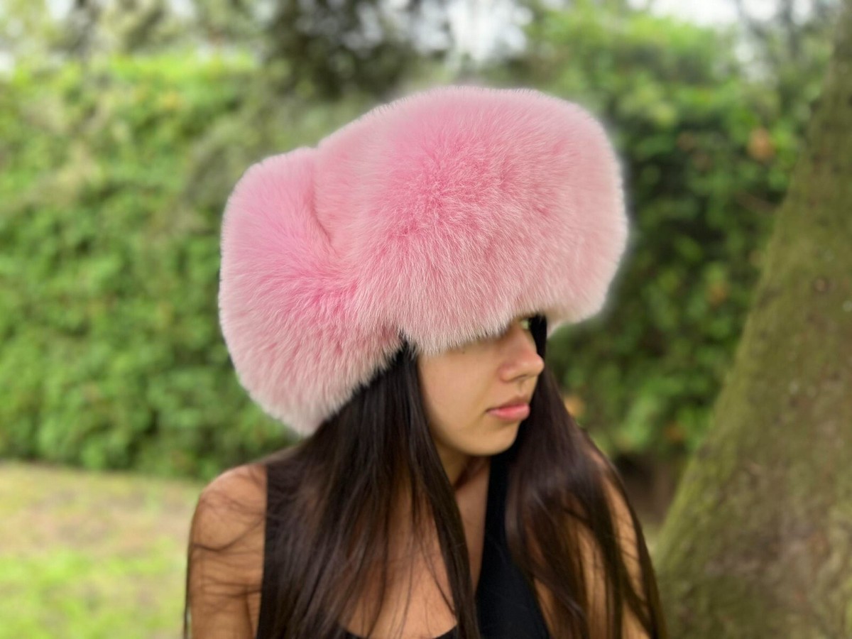 Scandinavian Saga furs Shadow blue fox fur trapper ushanka in