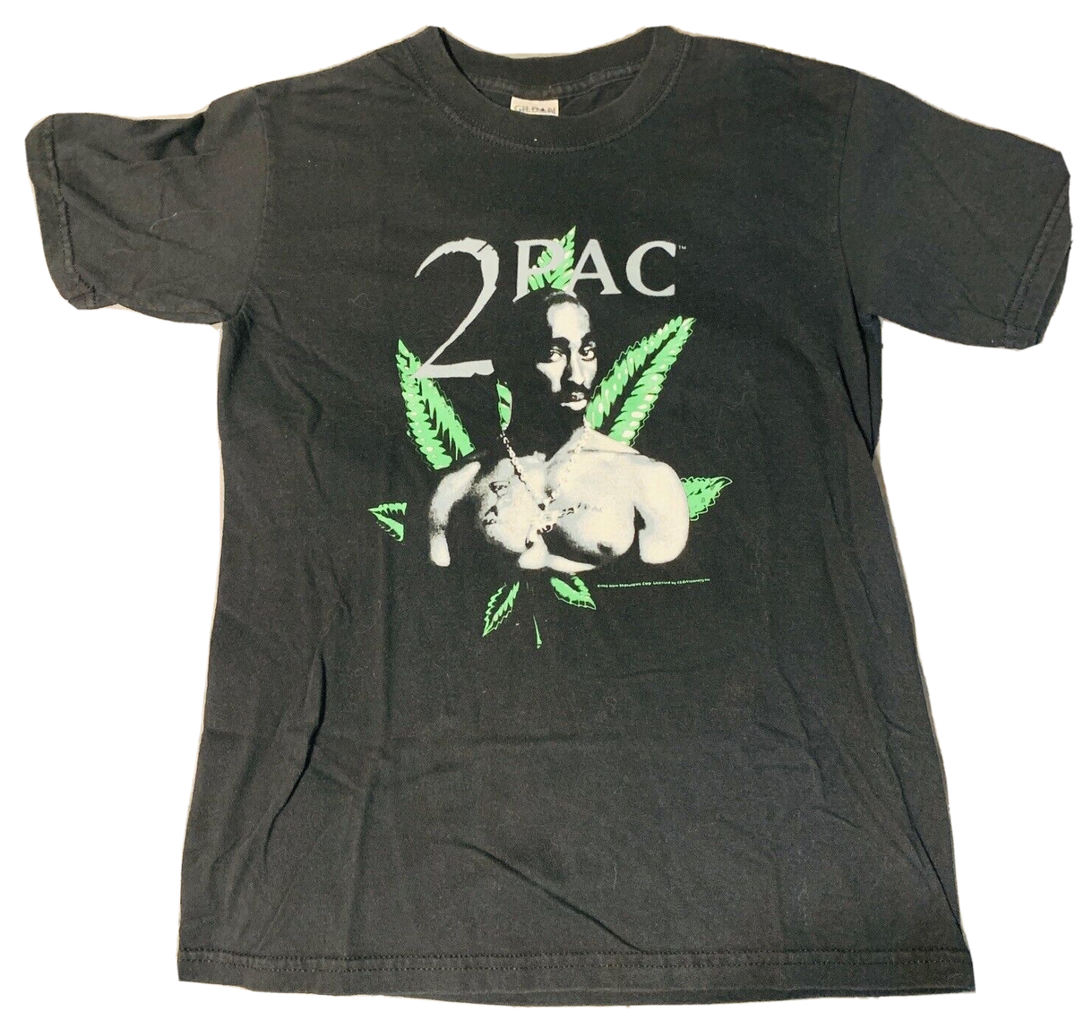 Vintage 90s Tupac 2pac Weed Marijuana 420 Rap Tee Shirt 1998 Men's
