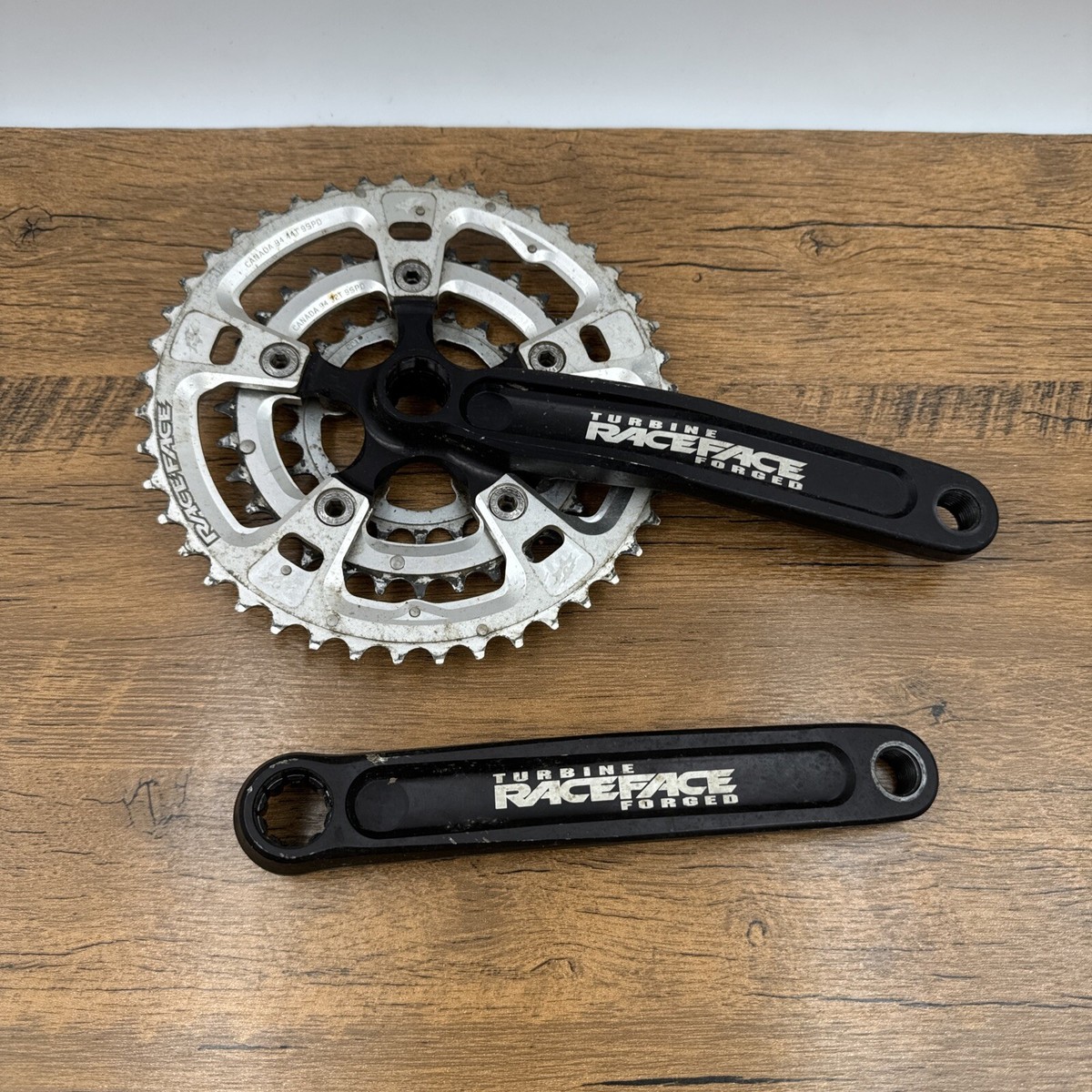 RaceFace Turbine Crankset, 175mm Black, ISIS Spline 94/58 Vintage