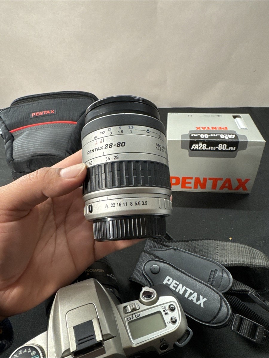 Pentax ZX-M Black Silver 35mm SLR Film Camera With Strap Not