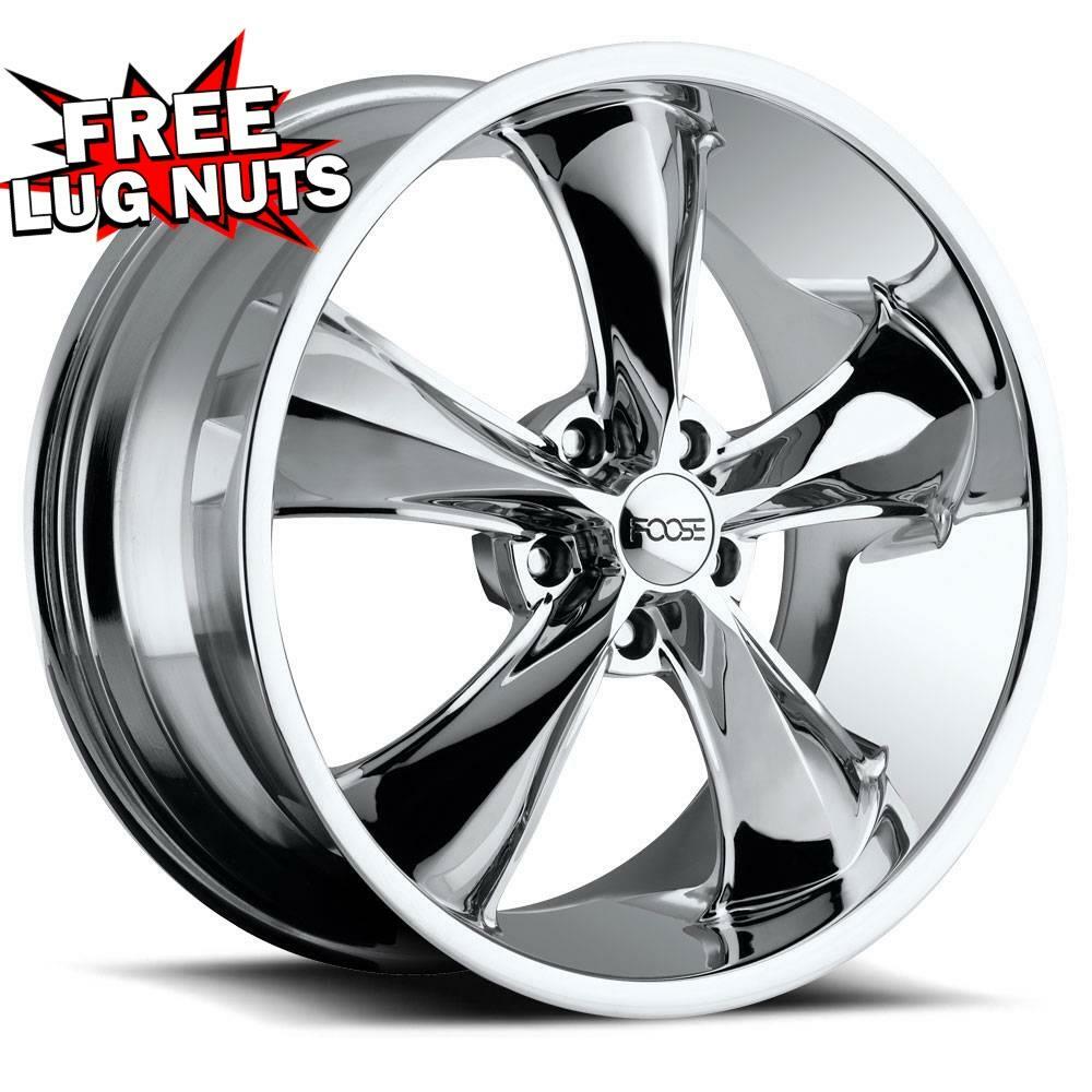 20 inch 20x8.5 FOOSE 1PC F105 LEGEND CHROME wheels 5x5 5x127 +7 | eBay