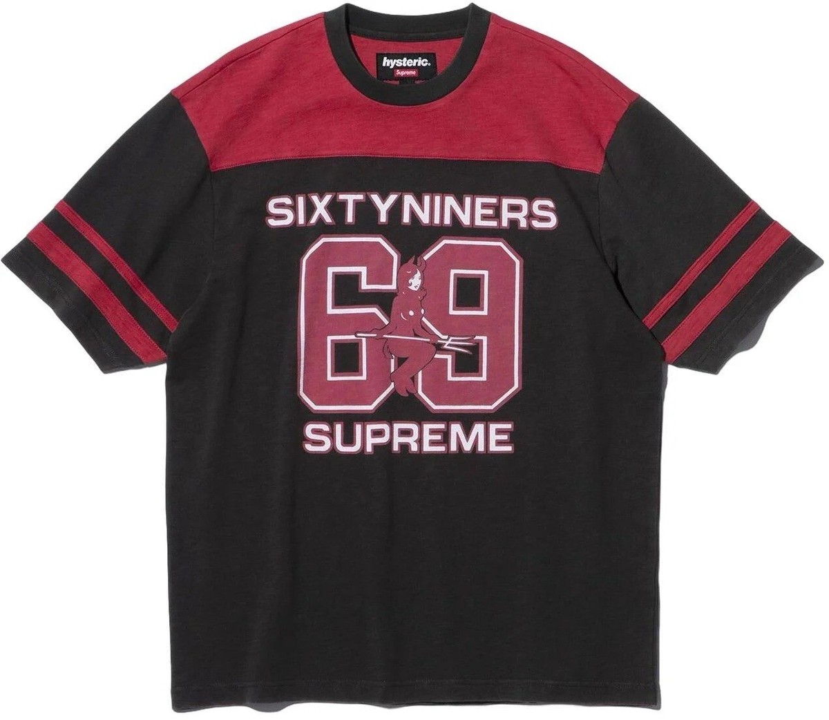 SUPREME®/HYSTERIC GLAMOUR 69 FOOTBALL TOP JERSEY in Black FW24