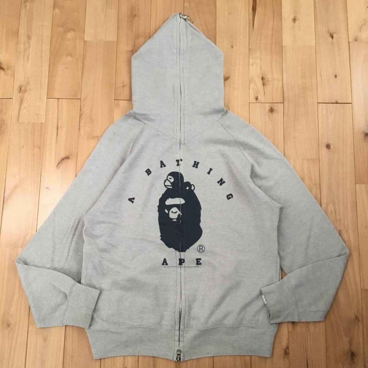 BAPE Milo College Logo Full Zip Hoodie a bathing ape NIGO Size S