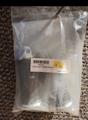 Chrome Cap Rider Pegs Female Mount Harley Davidson Bikers Choice